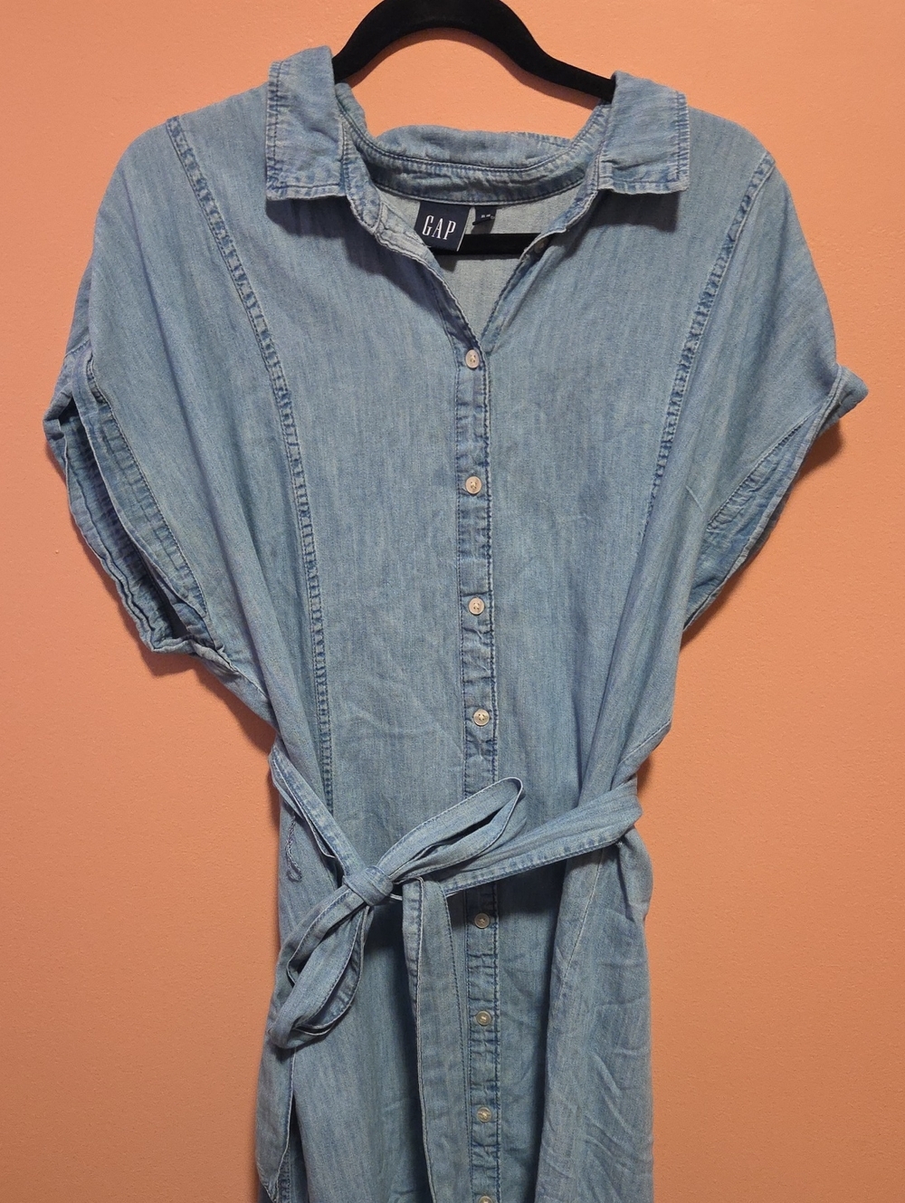 Light Blue Maxi Shirt Dress